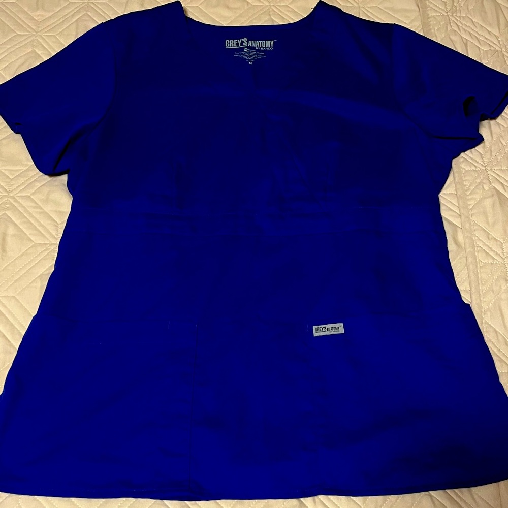 Greys Anatomy Scrub Top Galaxy Blue